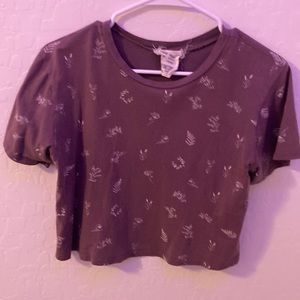 French Pastry XS Dirty Purple Crop Top